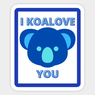 I Koalove You - Cute Blue Koala Sticker